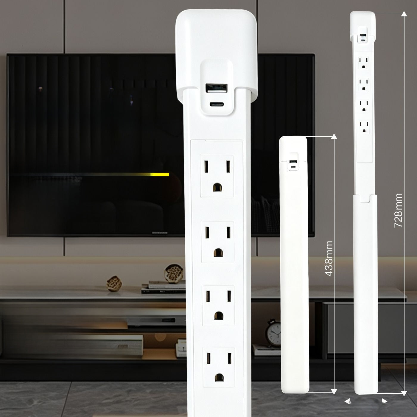 Global Best-Selling American Standard USB Retractable Extension Socket Converter Multi-Socket Wireless Rotating Power Strip